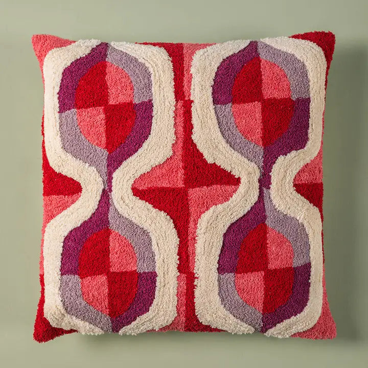 Geometric Tuftet rosa & lilla