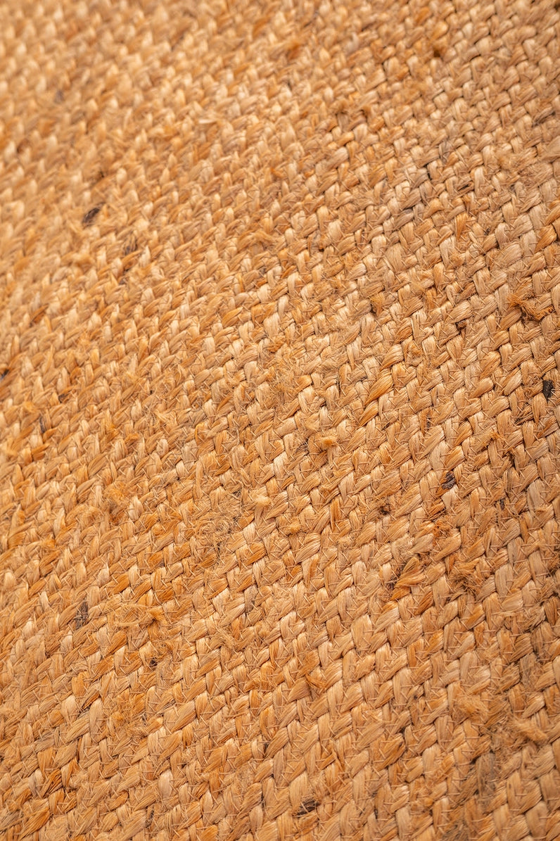 Jute-løper med bølget kant (240 x 75 cm)