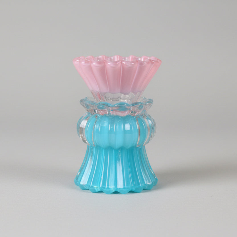 Lysestake - rosa/turkis (12 cm)