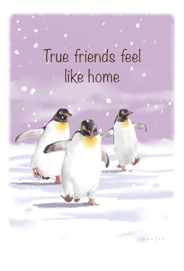 Kunstkort - True friends feel like home