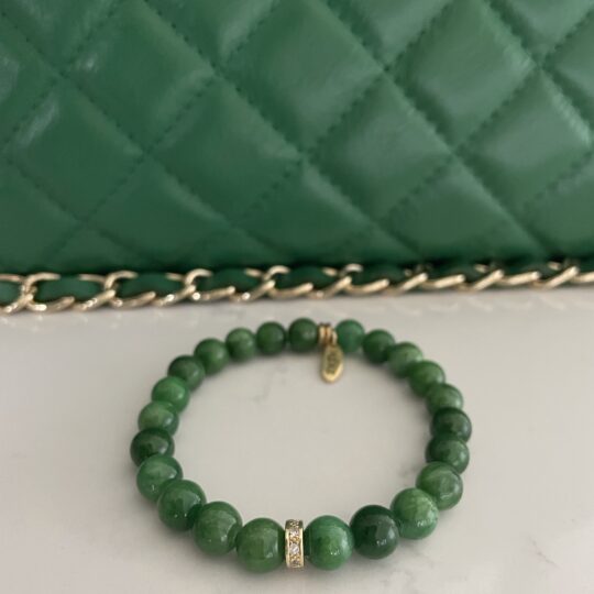 Grønn Kalsedon armbånd